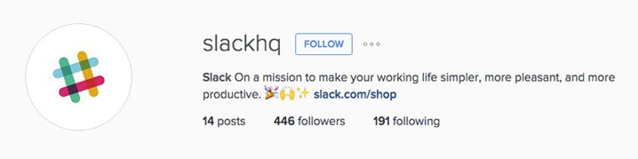 Slack Bio Example
